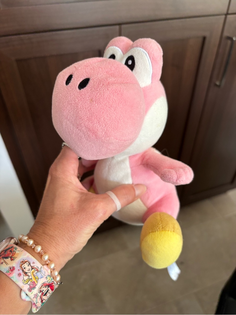 Nintendo Pink & White Yoshi Plush with Yellow Accent